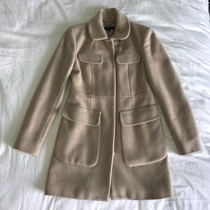 French Connection Taupe Wool Coat - Size 6